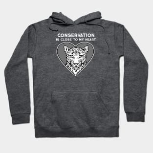 Leopard Conservation Heart Hoodie